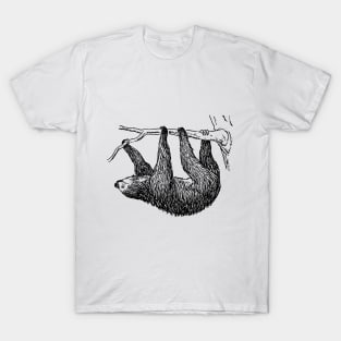 Cute sloth sketch print tees T-Shirt
